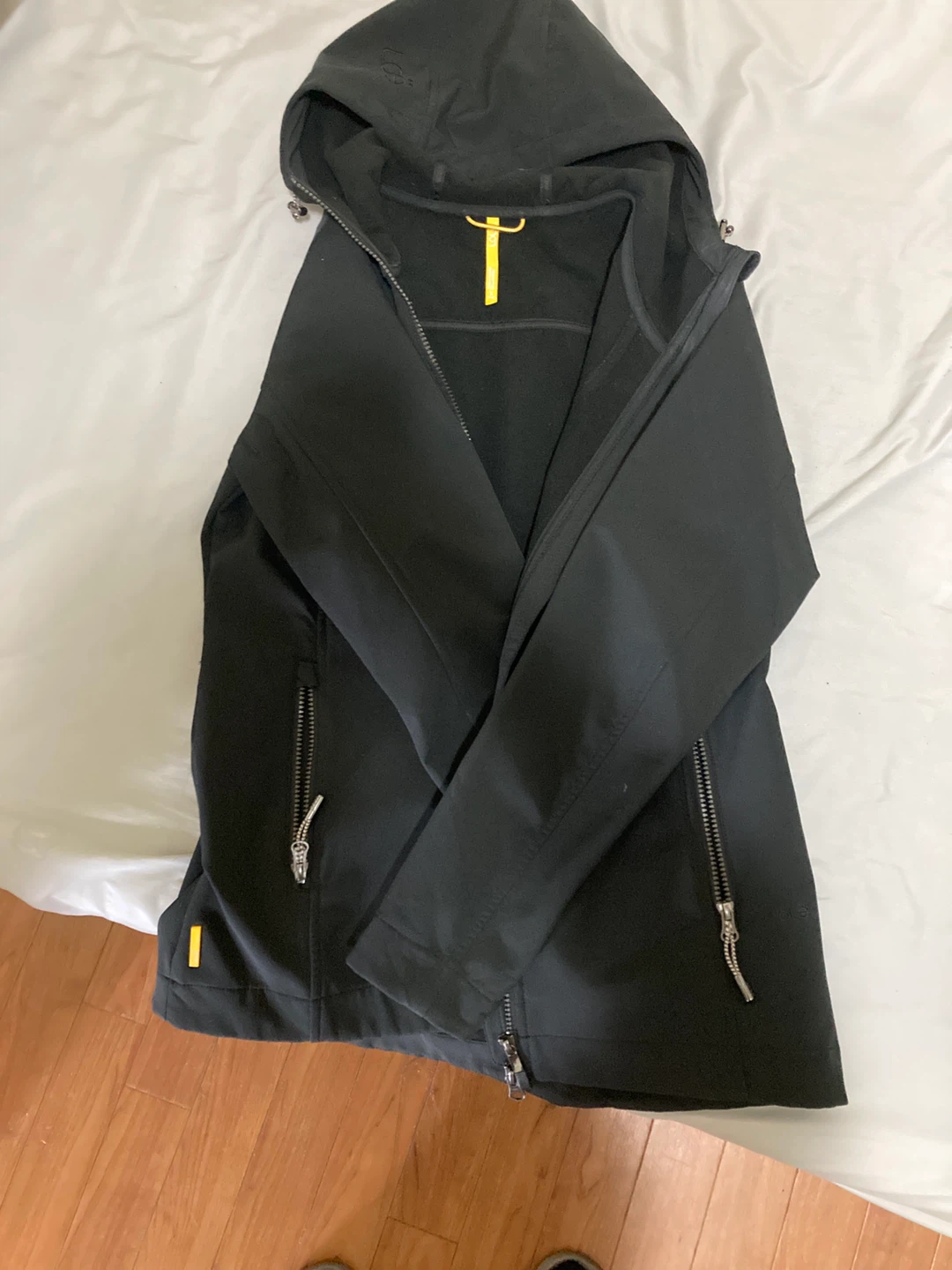 Lole Black Softshell Hooded Jacket Size S - photo 2