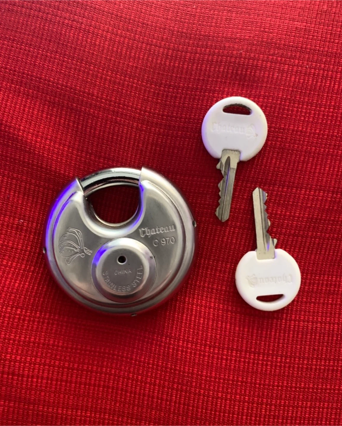 Chateau C970 Stainless Steel Disc Lock with 2 Keys - photo 3
