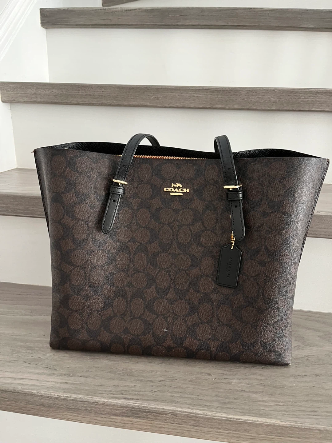 Coach Tote Bag - Brown Signature - photo 2