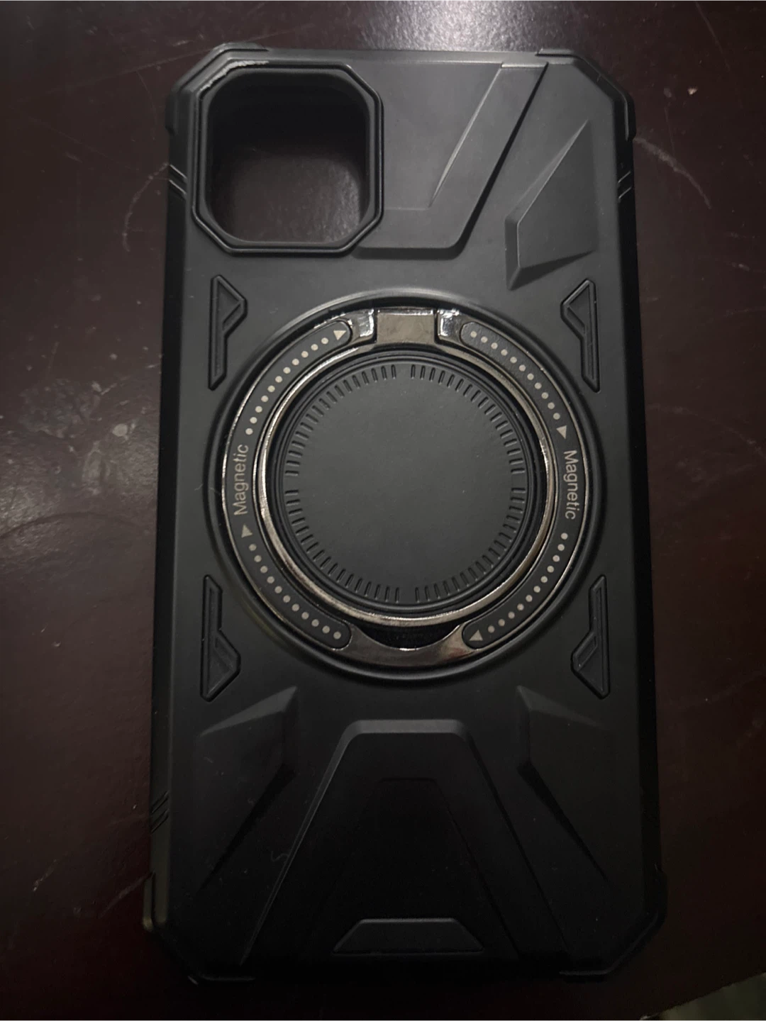 Black iPhone 11 Phone Case with Magnetic Ring