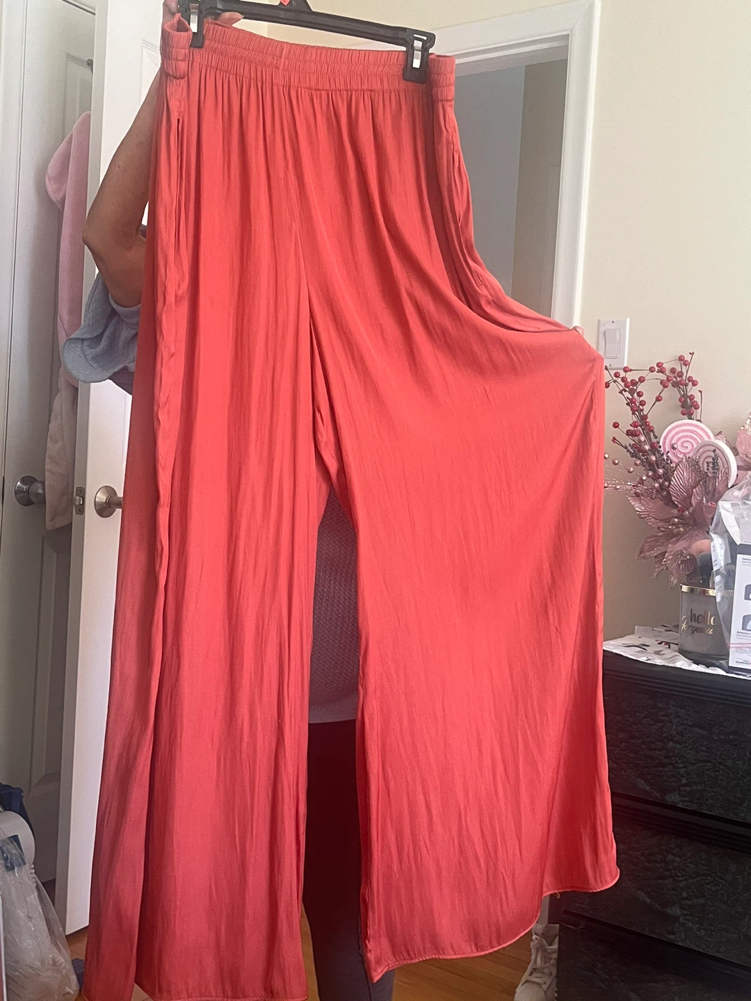 Zara Terracotta Wide Leg Palazzo Pants