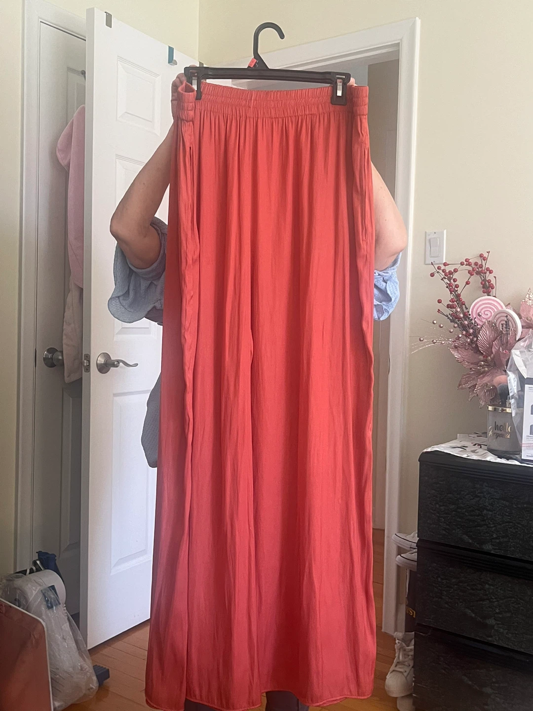 Zara Terracotta Wide Leg Palazzo Pants - photo 3