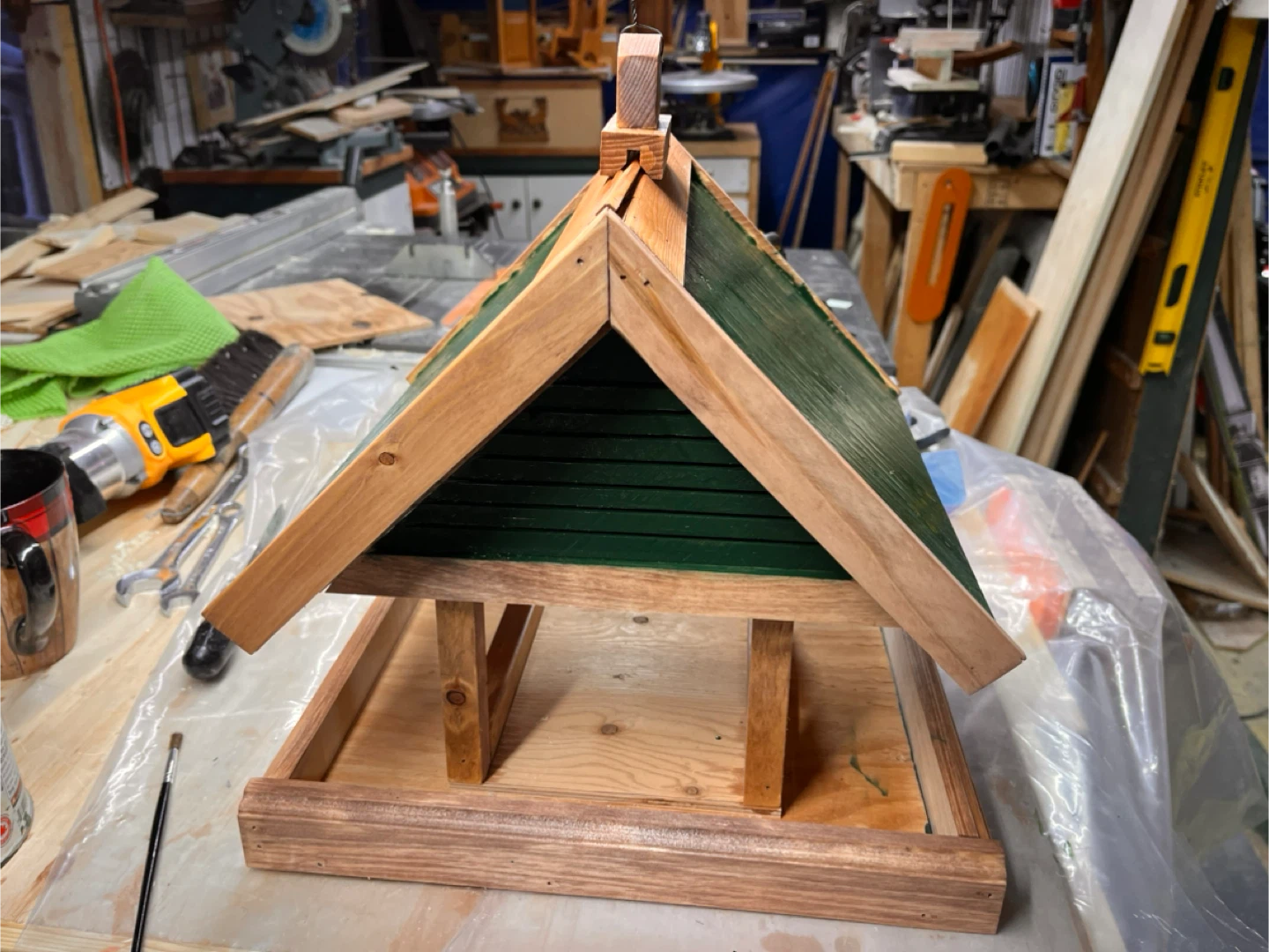 Wooden Bird Feeder