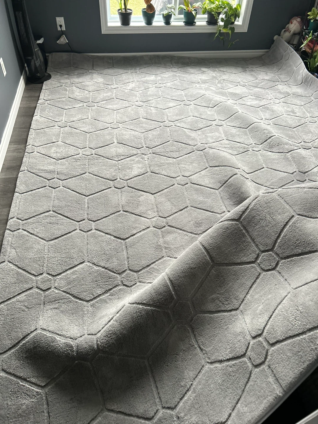 Grey Geometric Area Rug - photo 3