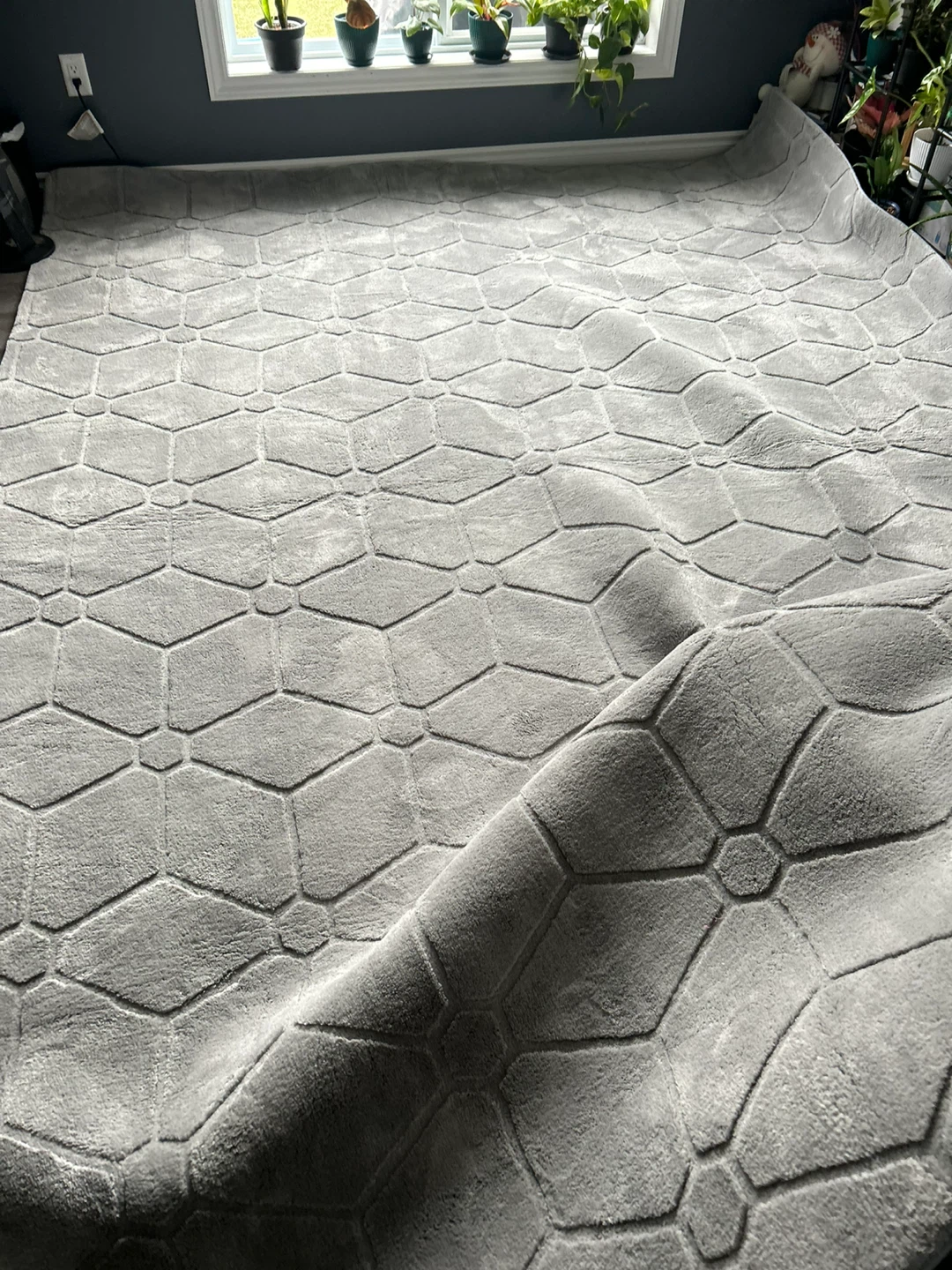 Grey Geometric Area Rug