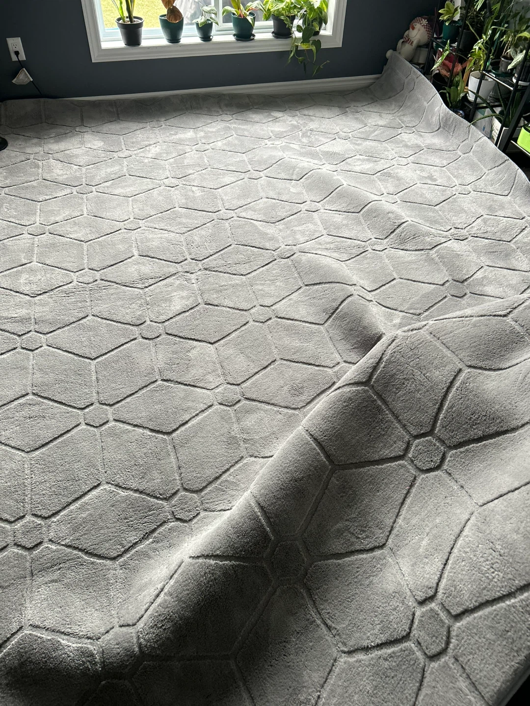Grey Geometric Area Rug - photo 2
