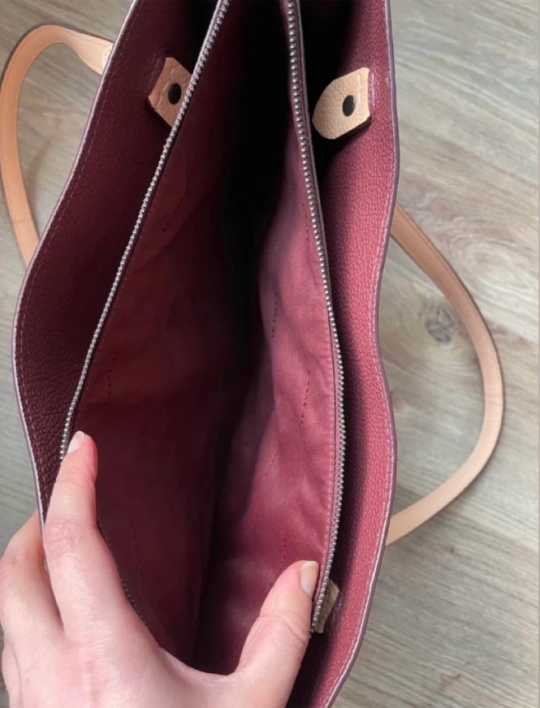 Coach Tyler Carryall Pink/Peach Apricot Pebbled Leather Tote Bag - photo 5