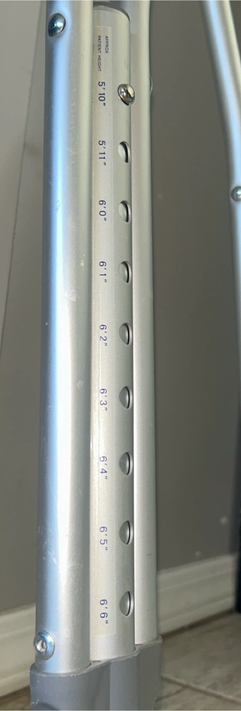 Adjustable Aluminum Crutches - photo 2