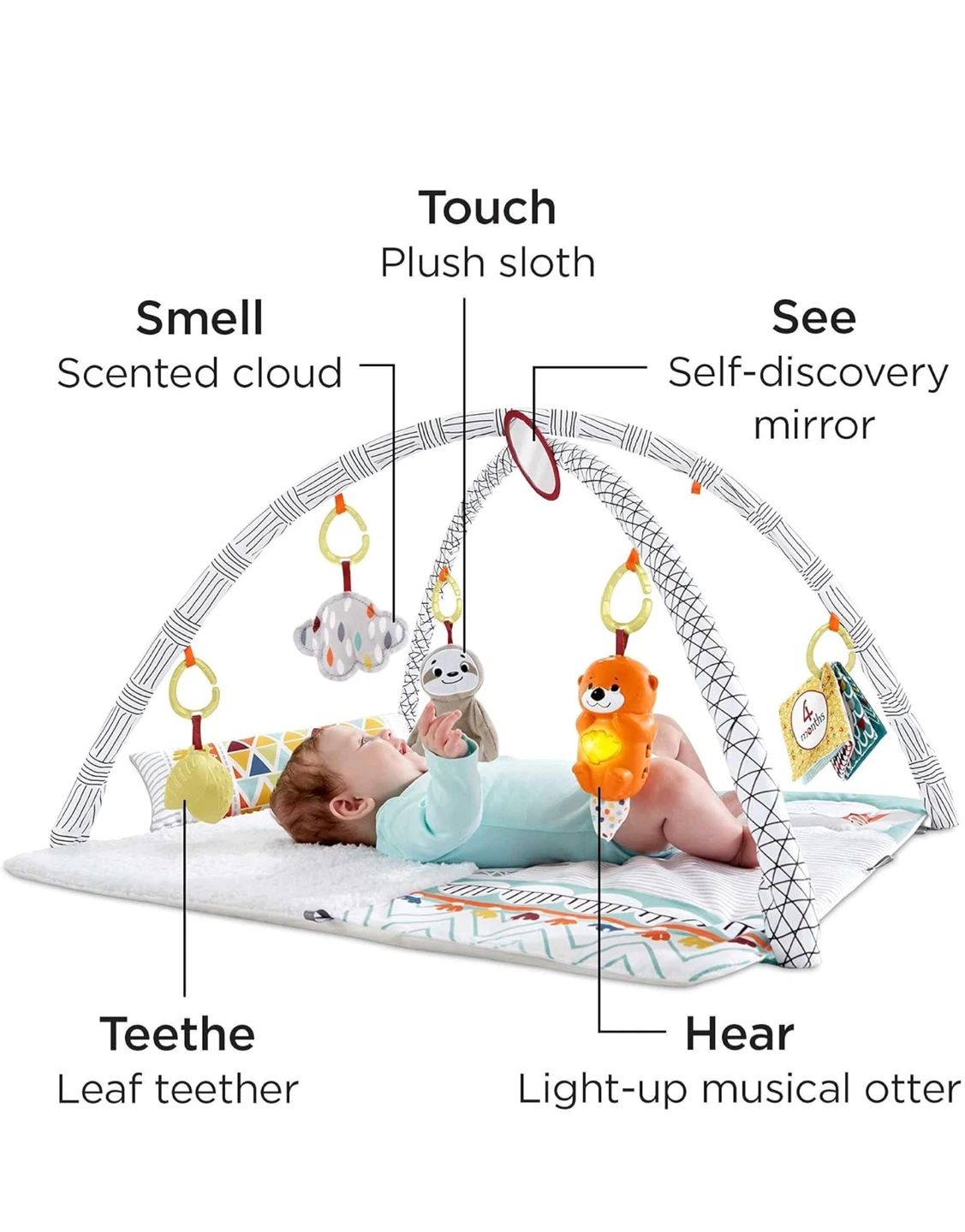 Fisher-Price Perfect Sense Deluxe Gym Play Mat with Toys - photo 2