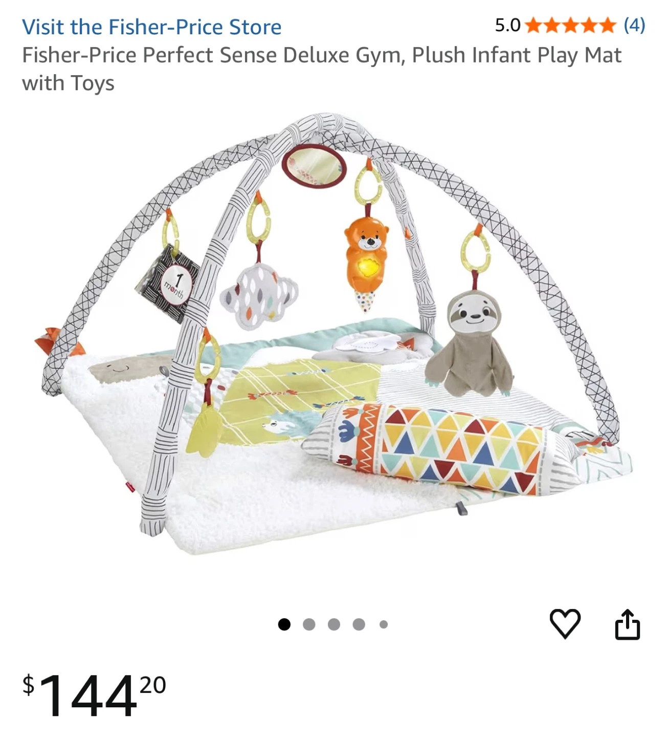 Fisher-Price Perfect Sense Deluxe Gym Play Mat with Toys - photo 3