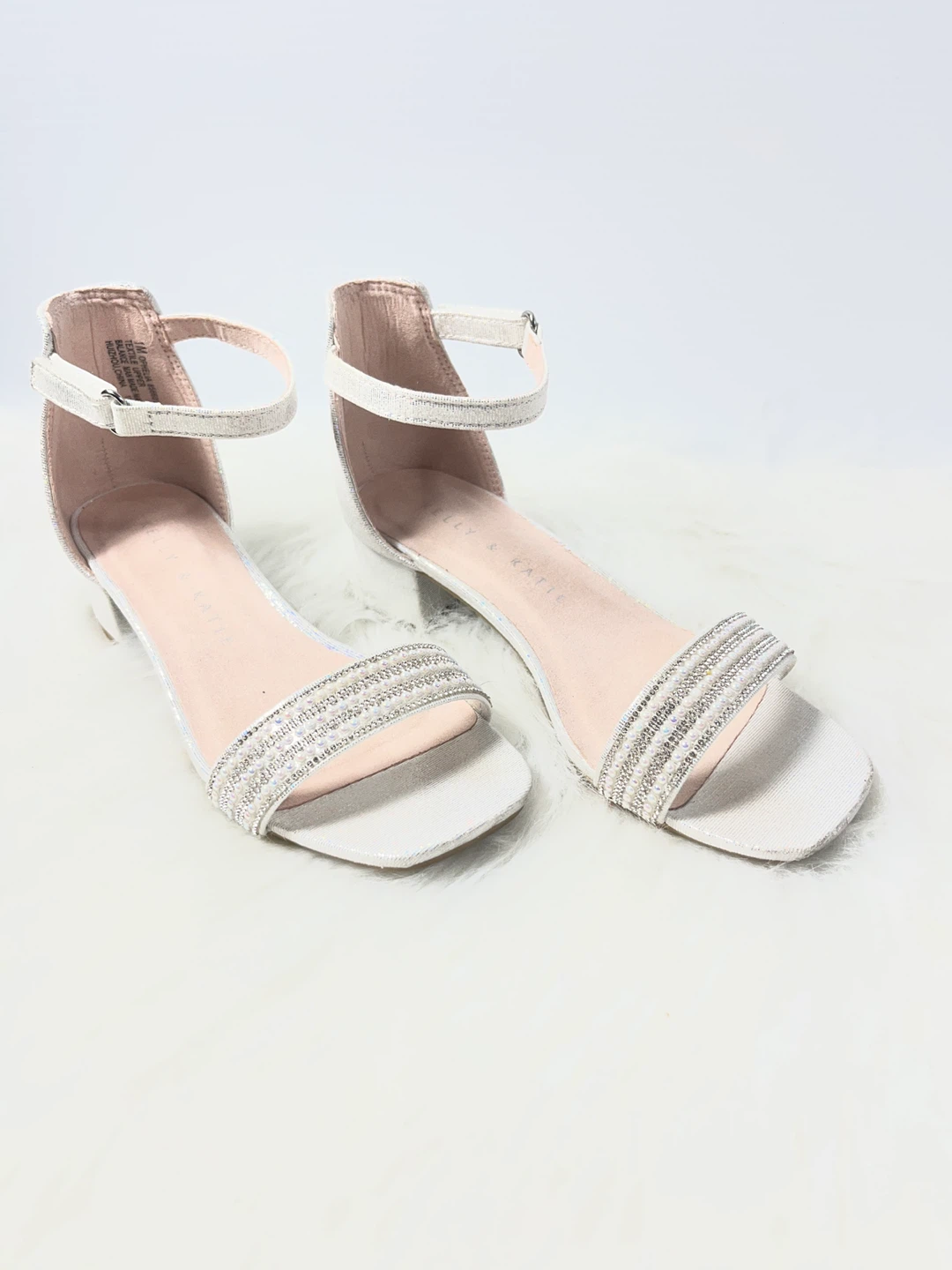 Kelly & Katie Girls' Silver Glitter Sandals - photo 2
