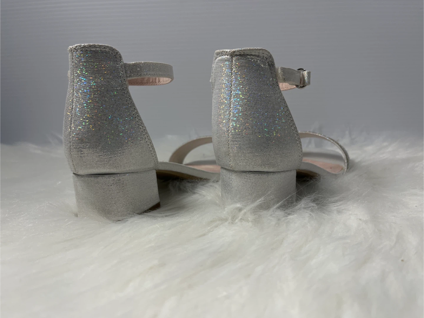 Kelly & Katie Girls' Silver Glitter Sandals - photo 4