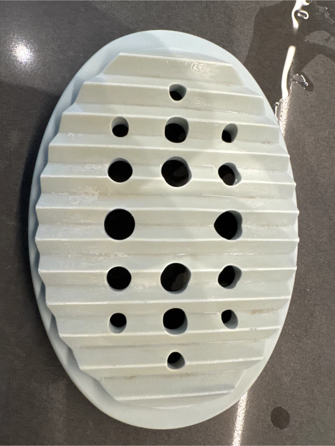 Light Blue Oval Soap Dish - photo 2