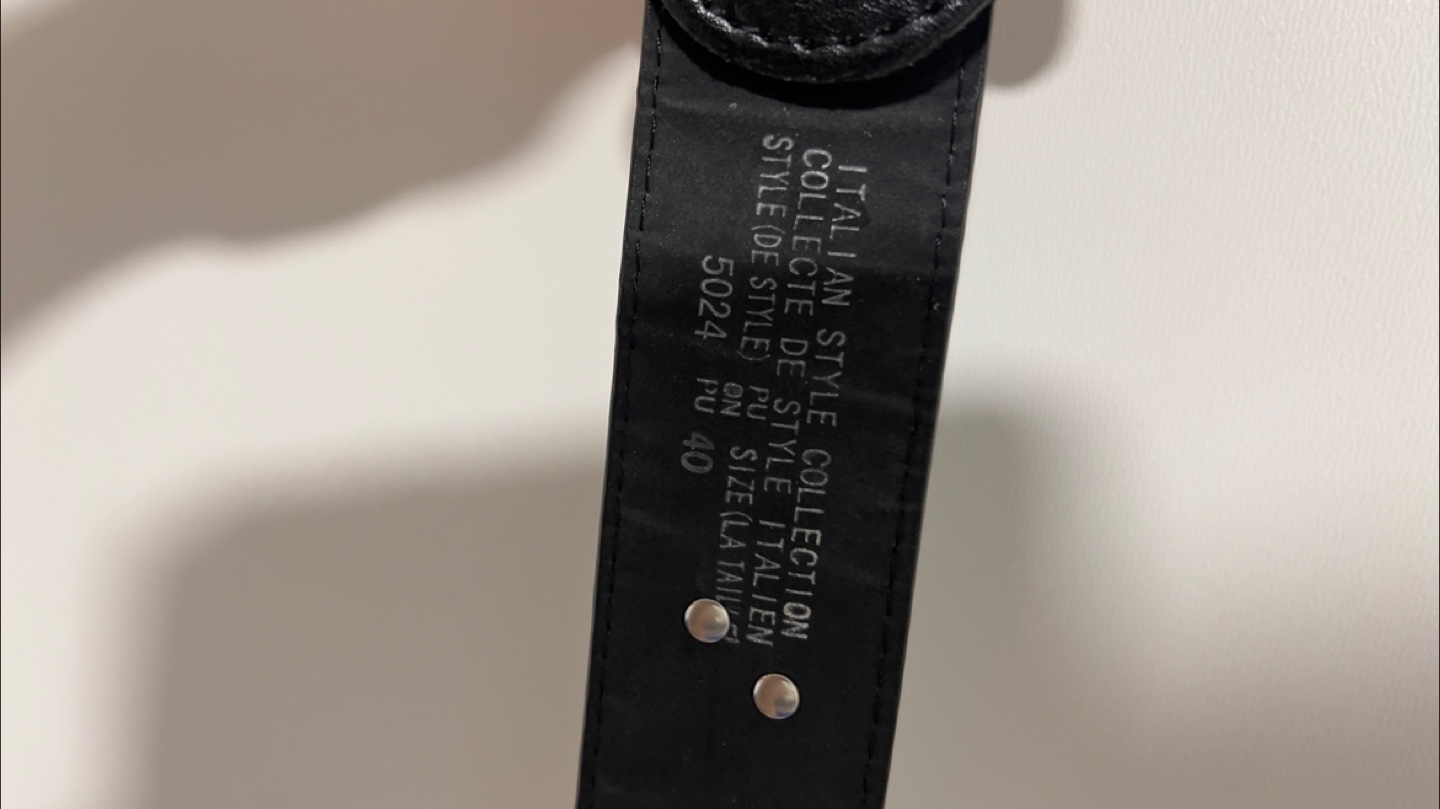 Unique Cannabis Leaf Studded Belt - Black Leather 40' - photo 3