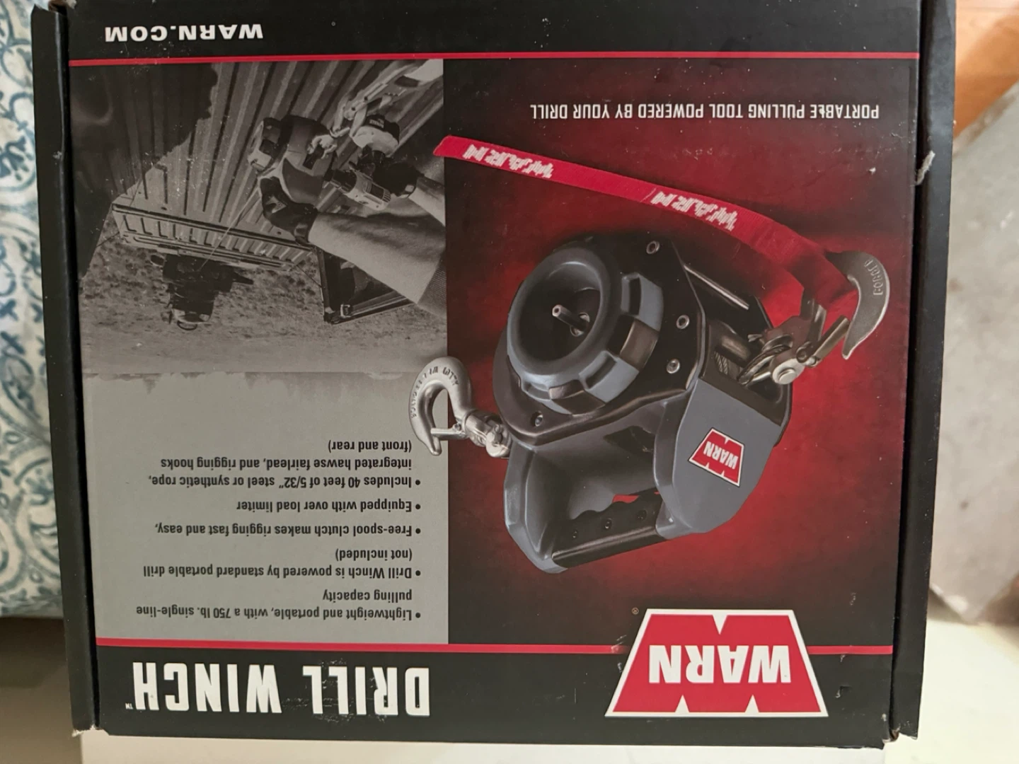 WARN Drill Winch Portable Pulling Tool - photo 2