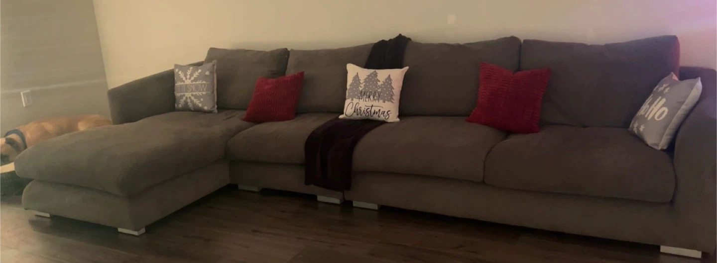 Feathers Room Set Sectional Sofa - Grey