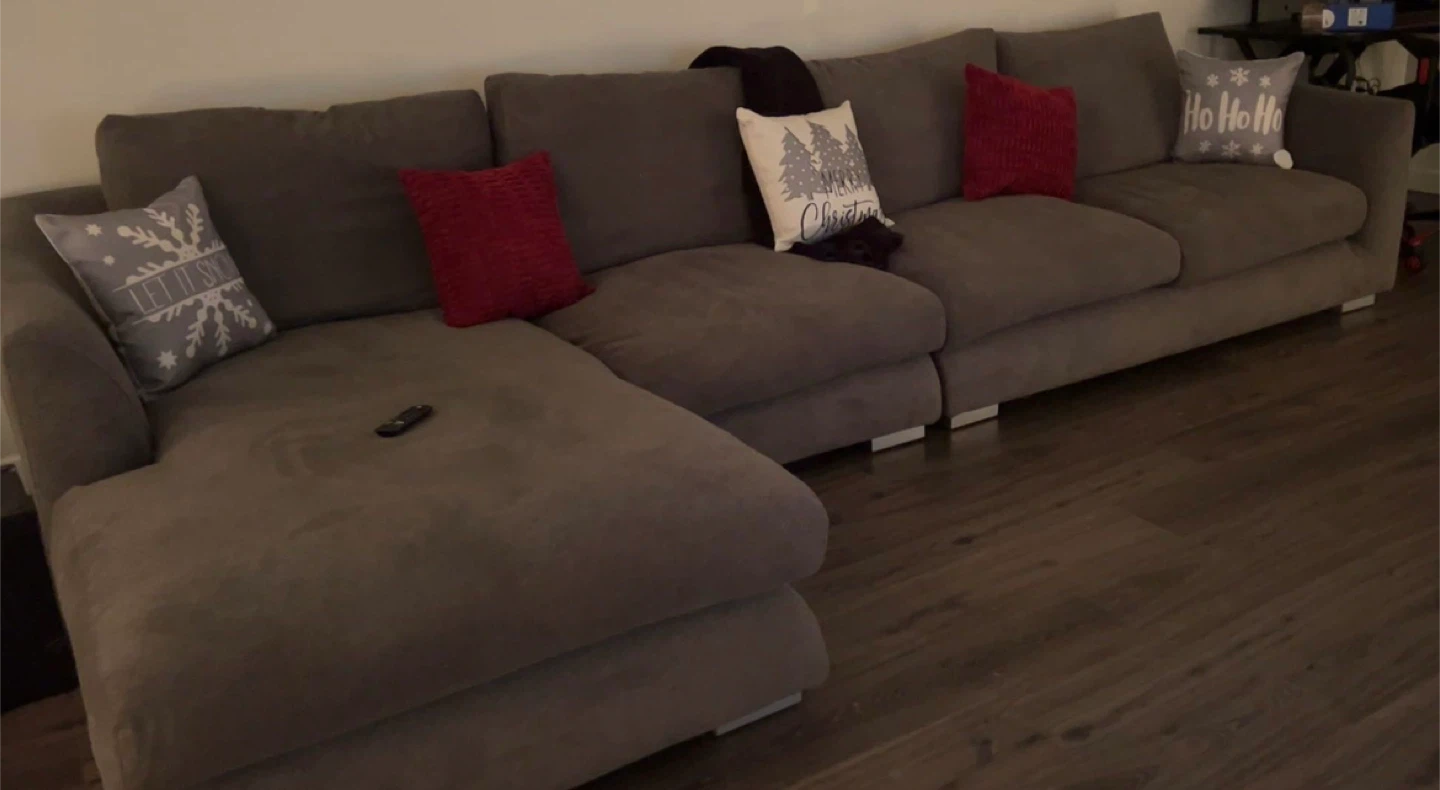 Feathers Room Set Sectional Sofa - Grey - photo 2