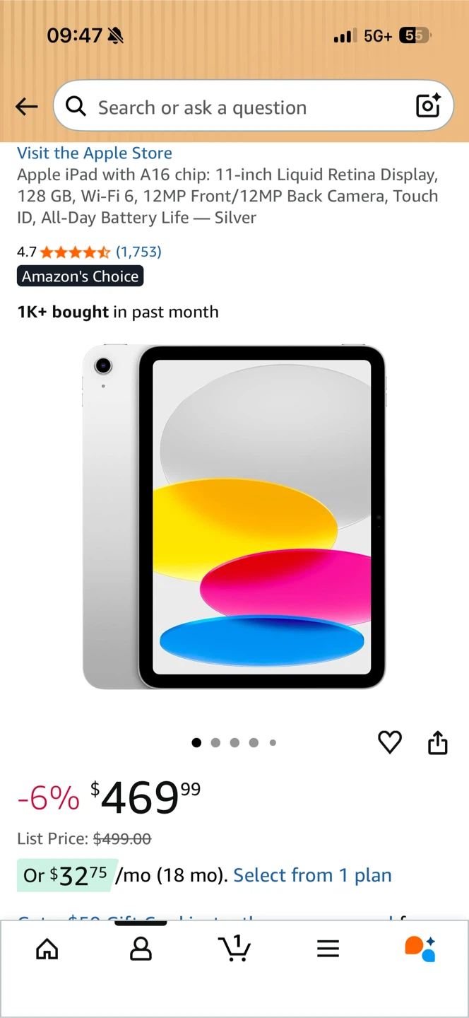 11” iPad A16 128gb silver WIFI - photo 4