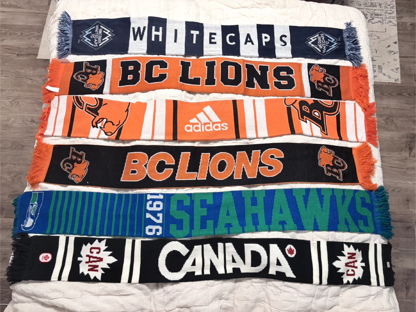 Various Sports BC Lions Seahawks Whitecaps Canada Team Scarf