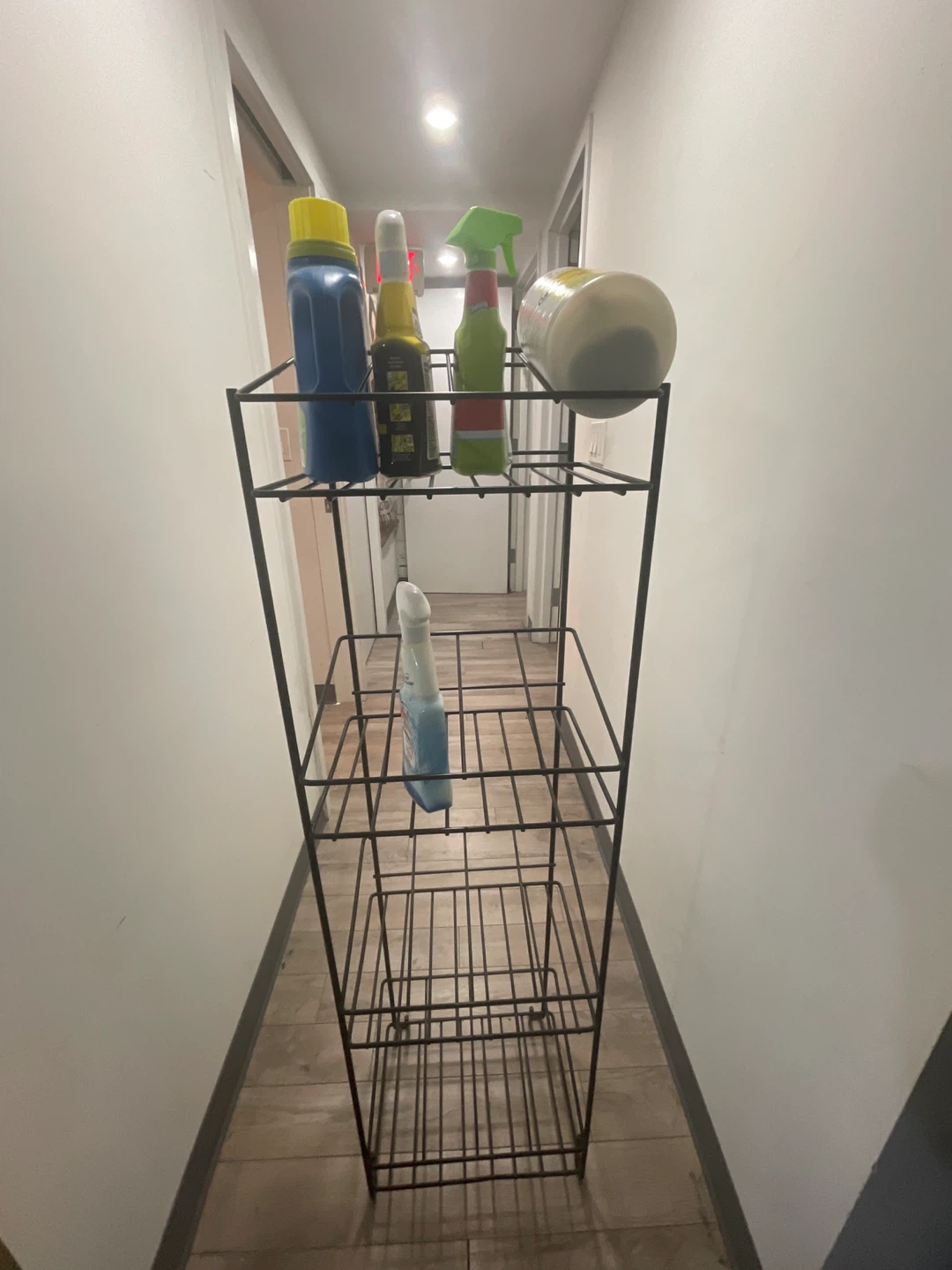 Black Metal Wire Storage Shelf Unit - photo 3