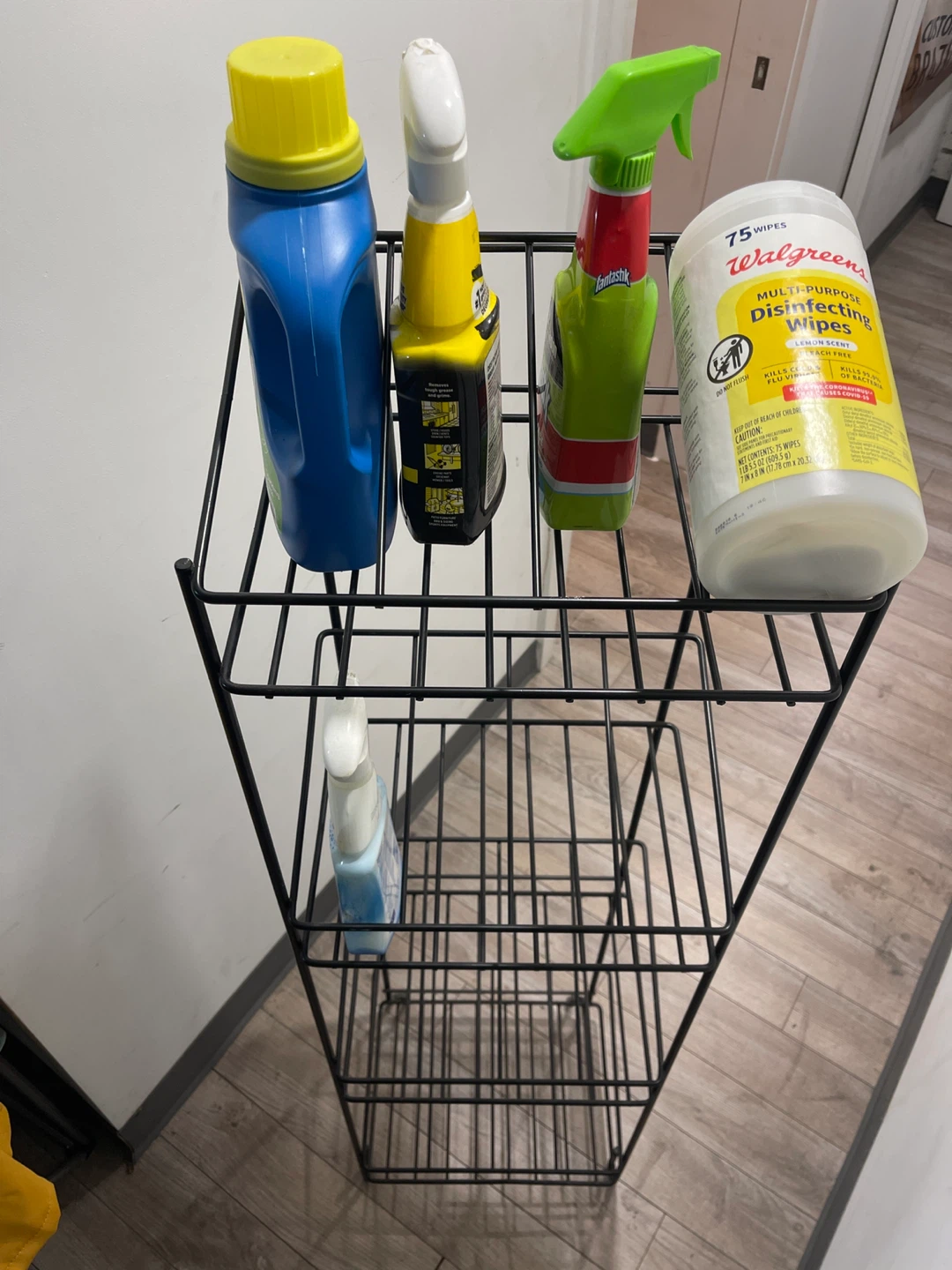 Black Metal Wire Storage Shelf Unit - photo 5