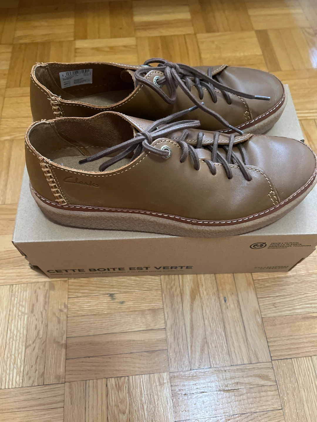 Clarks Collection Brown Leather Lace-Up Shoes - photo 2