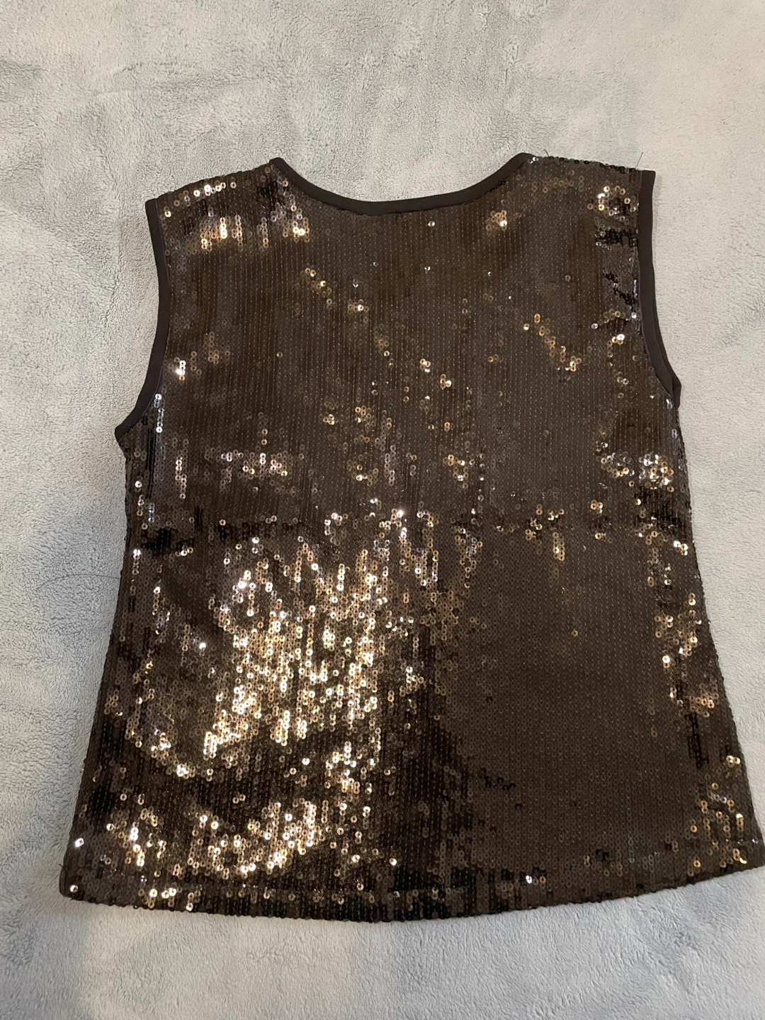 Black Sparkly Sequined Sleeveless Top - photo 3