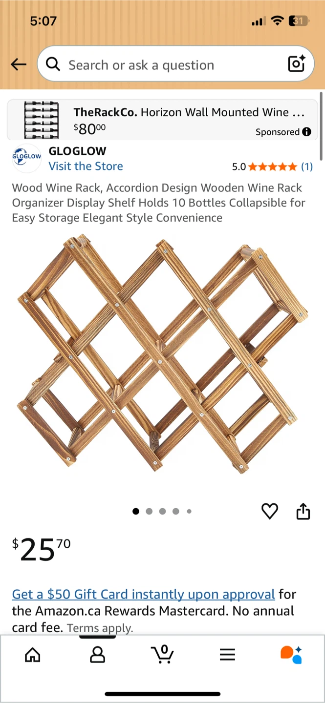 NEW! Wooden Accordion Wine Rack