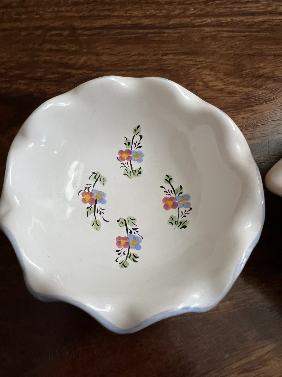 Vintage Small Ceramic Bowl and Basket - photo 4