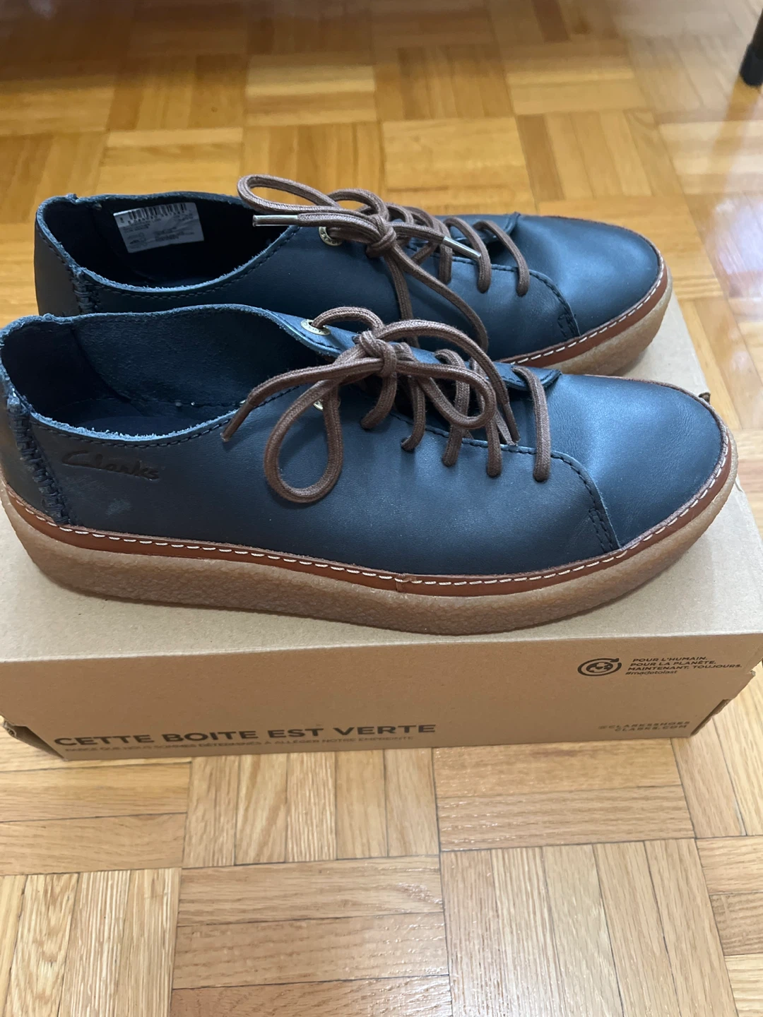 Clarks Collection Black Leather Lace-Up Shoes - photo 2