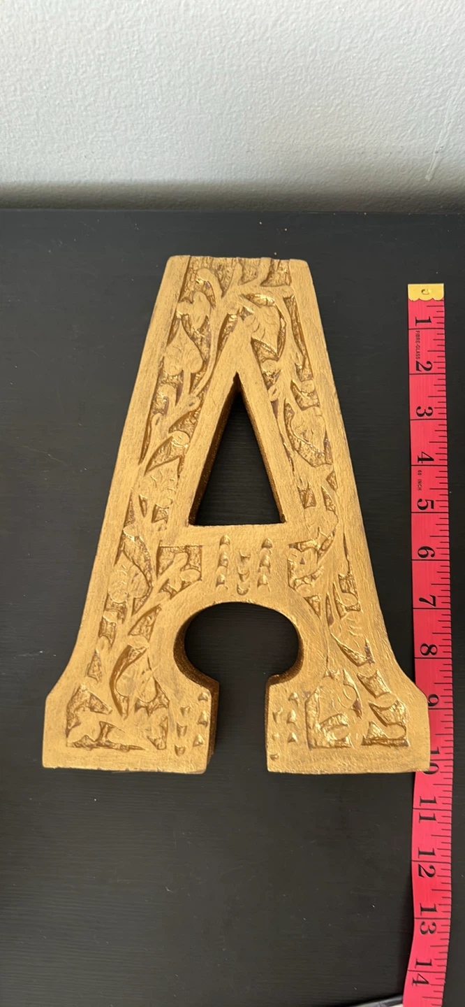Decorative Wooden Letter 'A'