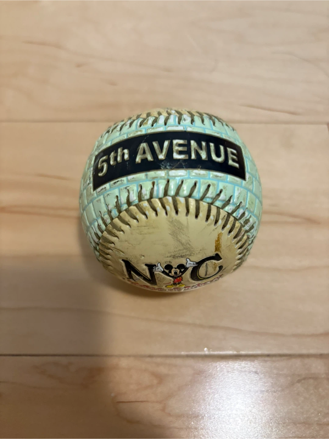 Disney Mickey Mouse NYC 5th Avenue Souvenir Baseball - photo 2