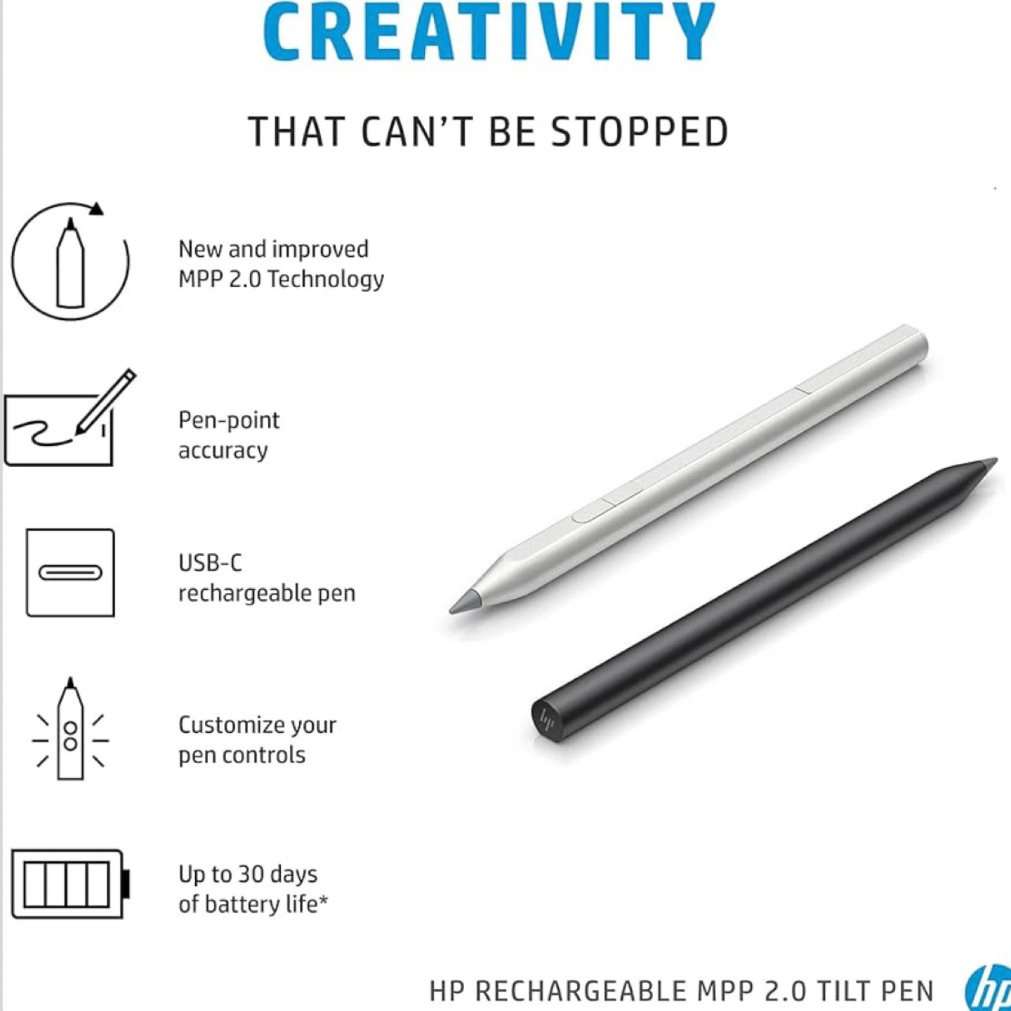BRAND NEW 🥕 HP Rechargeable MPP 2.0 Tilt Pen - photo 3