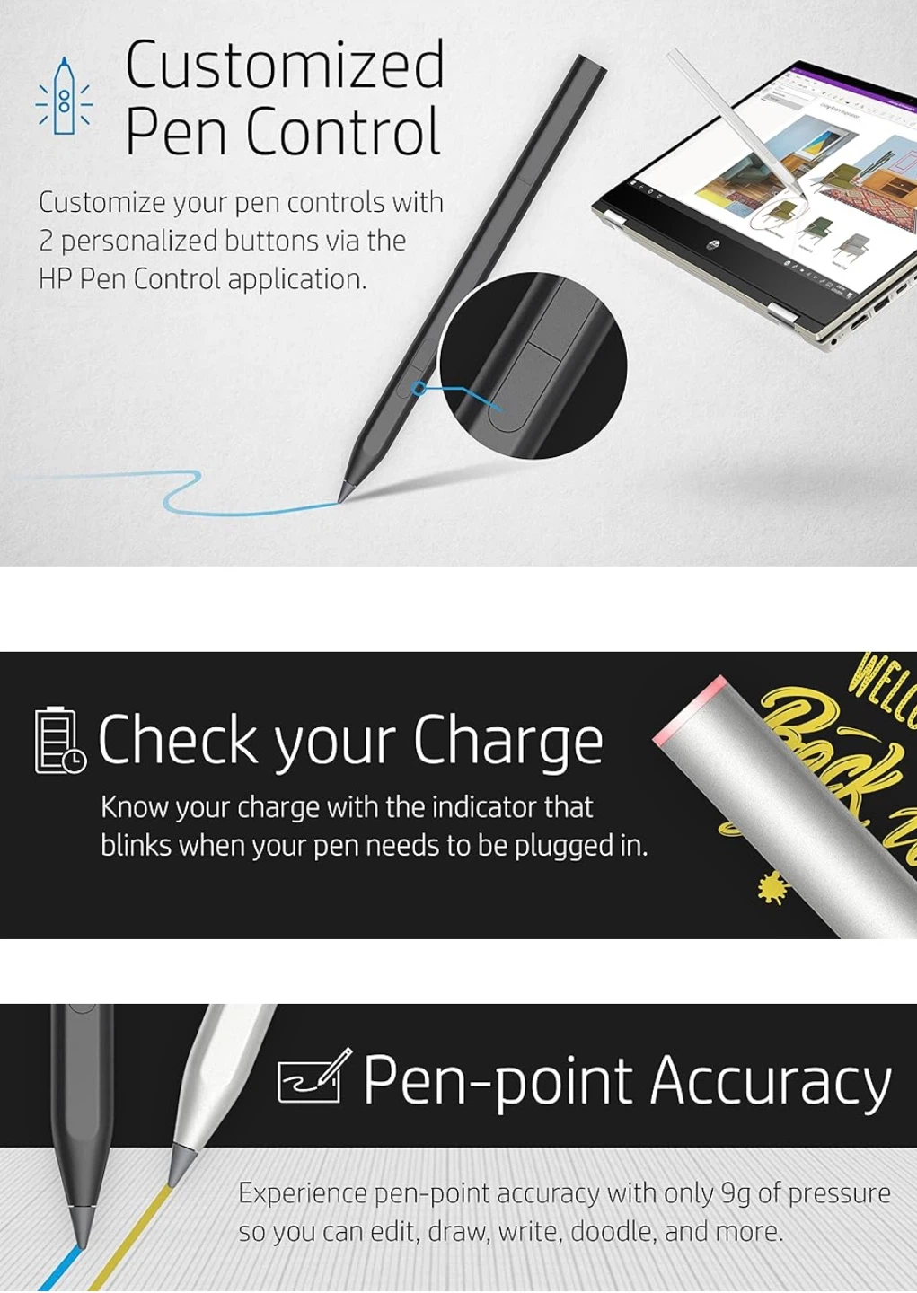 BRAND NEW 🥕 HP Rechargeable MPP 2.0 Tilt Pen - photo 2