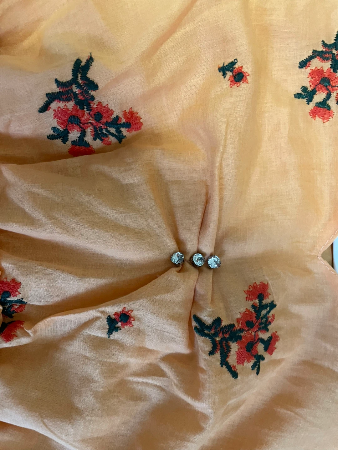 Elite Women's Orange Floral Print Dress - Size L-XL - photo 4