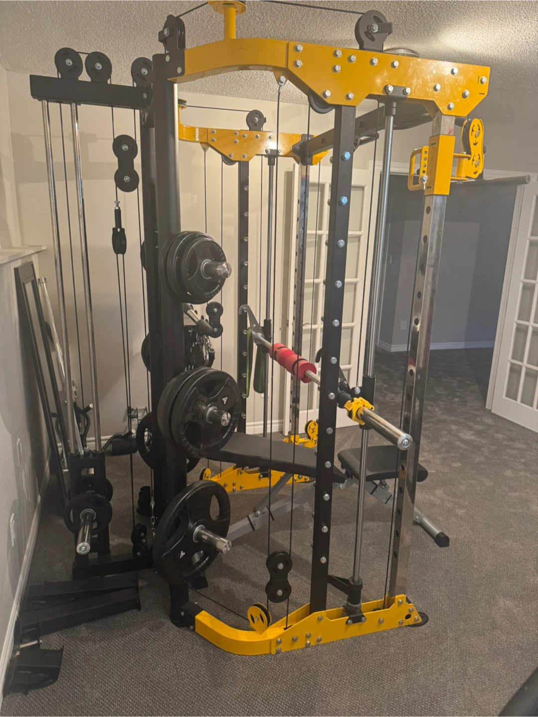 Yellow and black full functional smith machine - photo 3