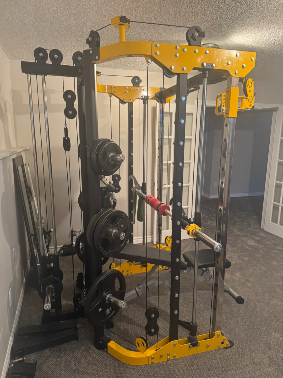 Yellow and black full functional smith machine - photo 2