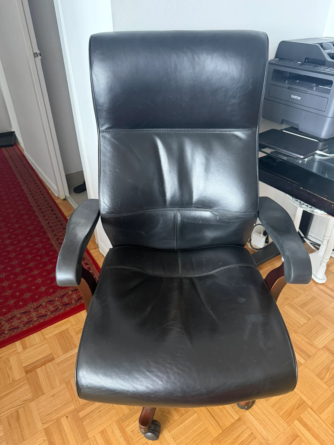 Black Leather Executive Office Chair