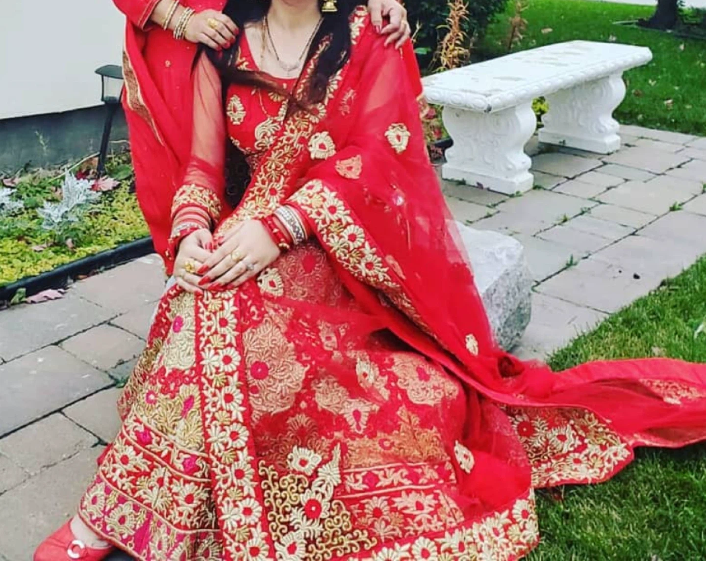 Red and Gold Embroidered Lehenga Choli