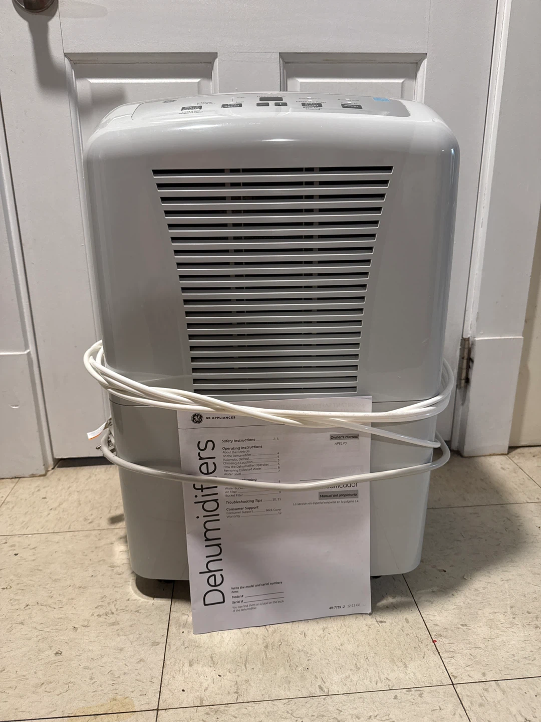 GE Dehumidifier APEL70TLTL1 - 70 Pints/Day