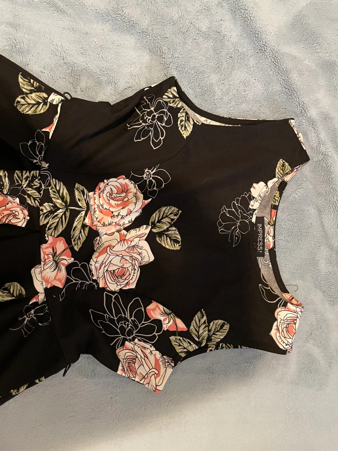 Impress Black Floral Fit & Flare Dress - photo 3