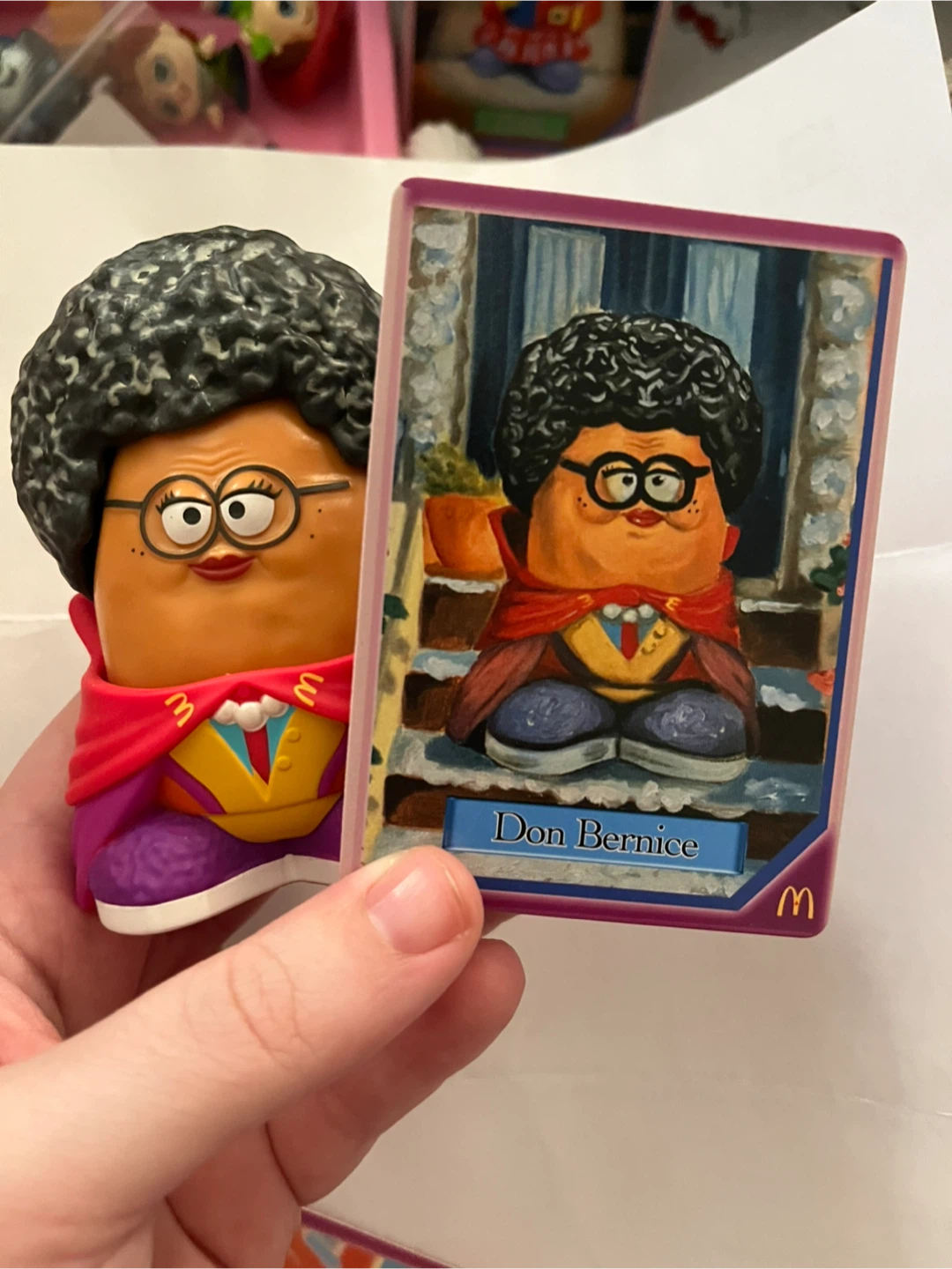 McDonald's Don Bernice toy with card