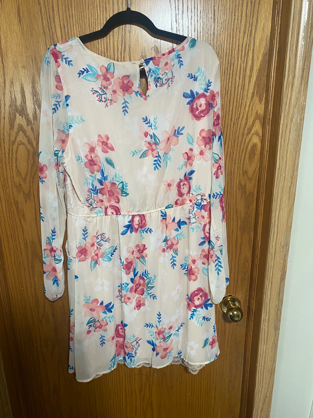 LONG SLEEVE LACE TRIM LC LAUREN CONRAD dress with belt - photo 5