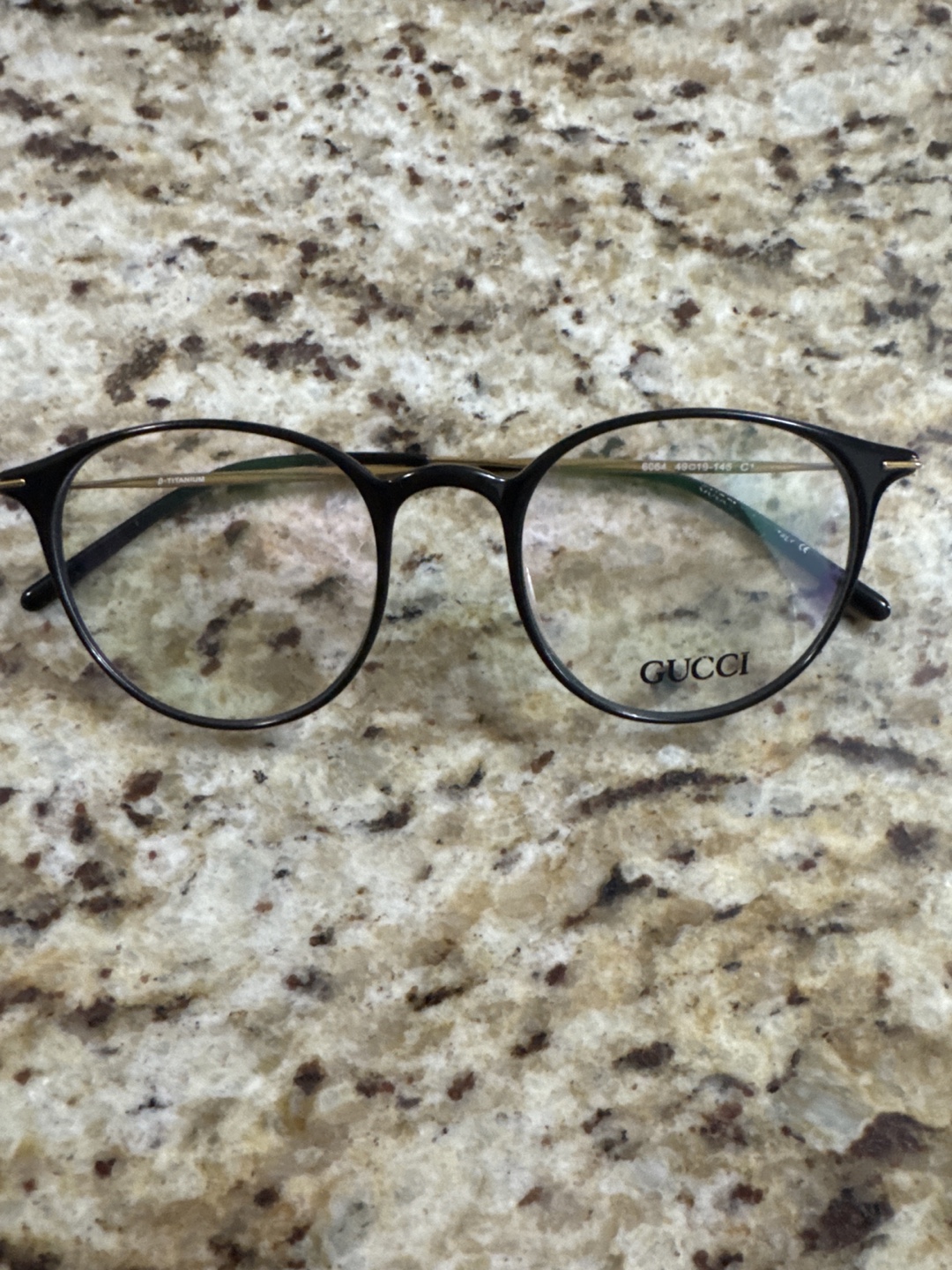 Gucci Black Oval Eyeglasses