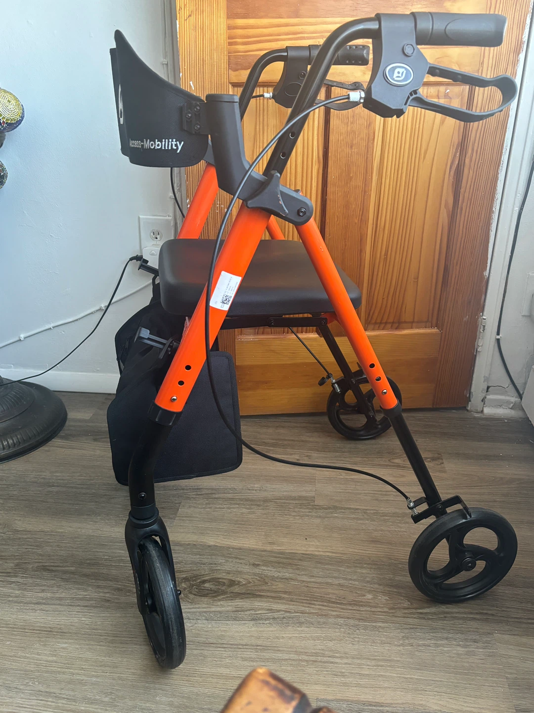 Access-Mobility Orange Walker with Seat and Bag - photo 2