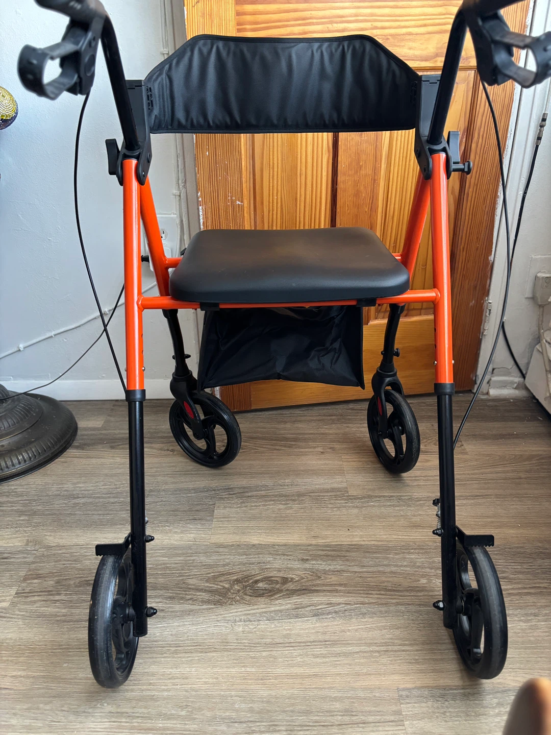 Access-Mobility Orange Walker with Seat and Bag - photo 3