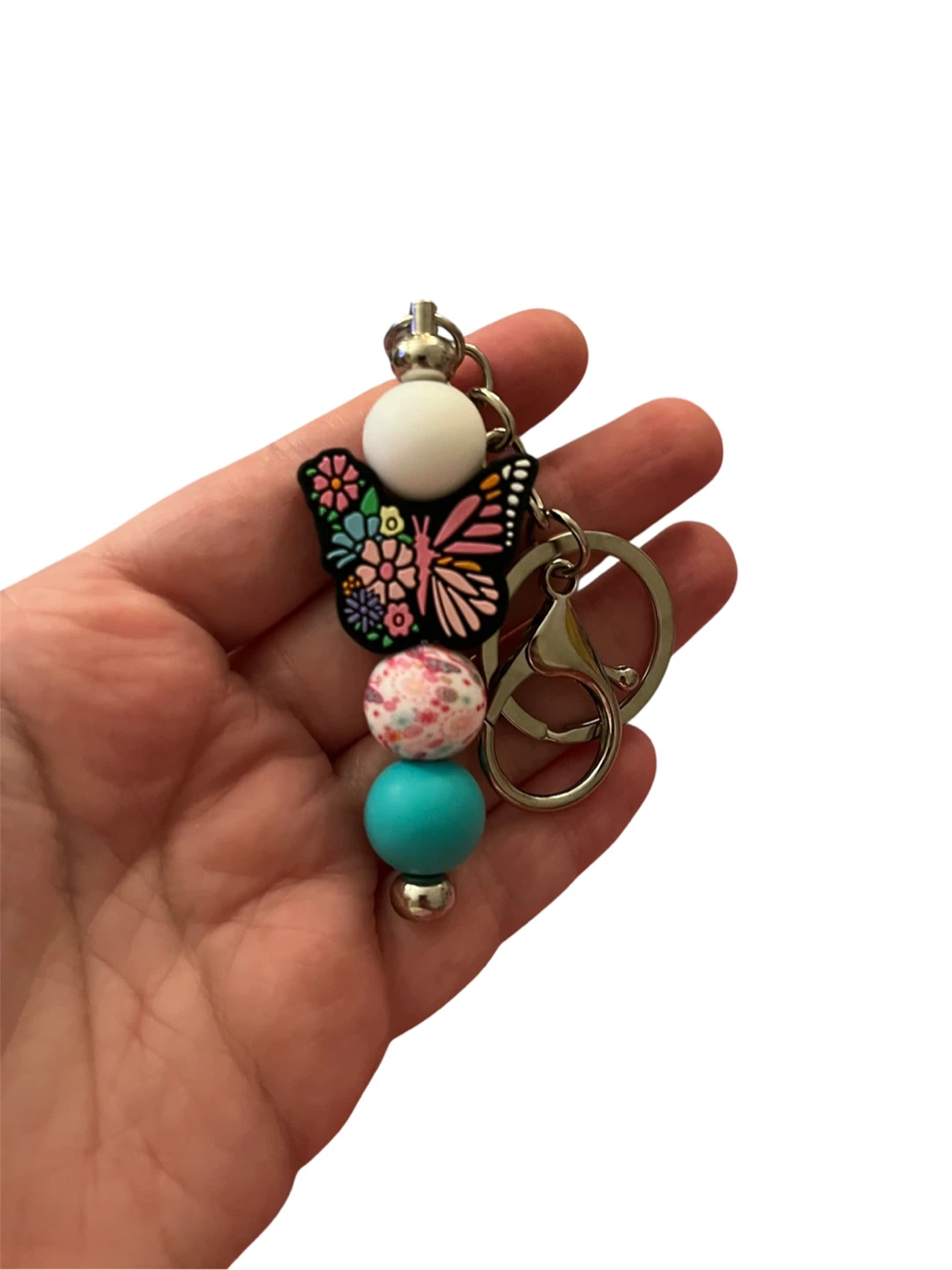 Butterfly Bead Keychain