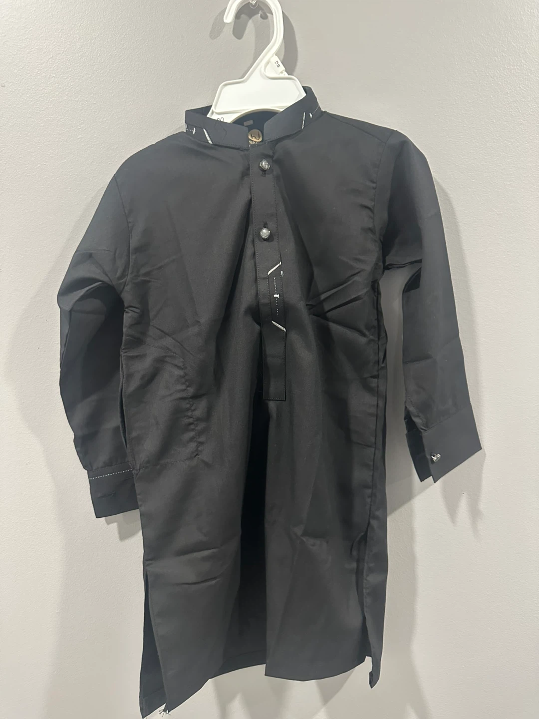 Kids Black Kurta Pajama Set