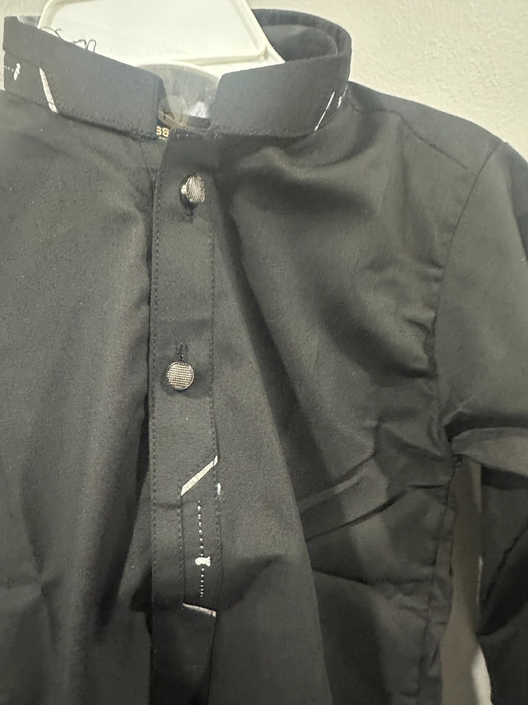 Kids Black Kurta Pajama Set - photo 3