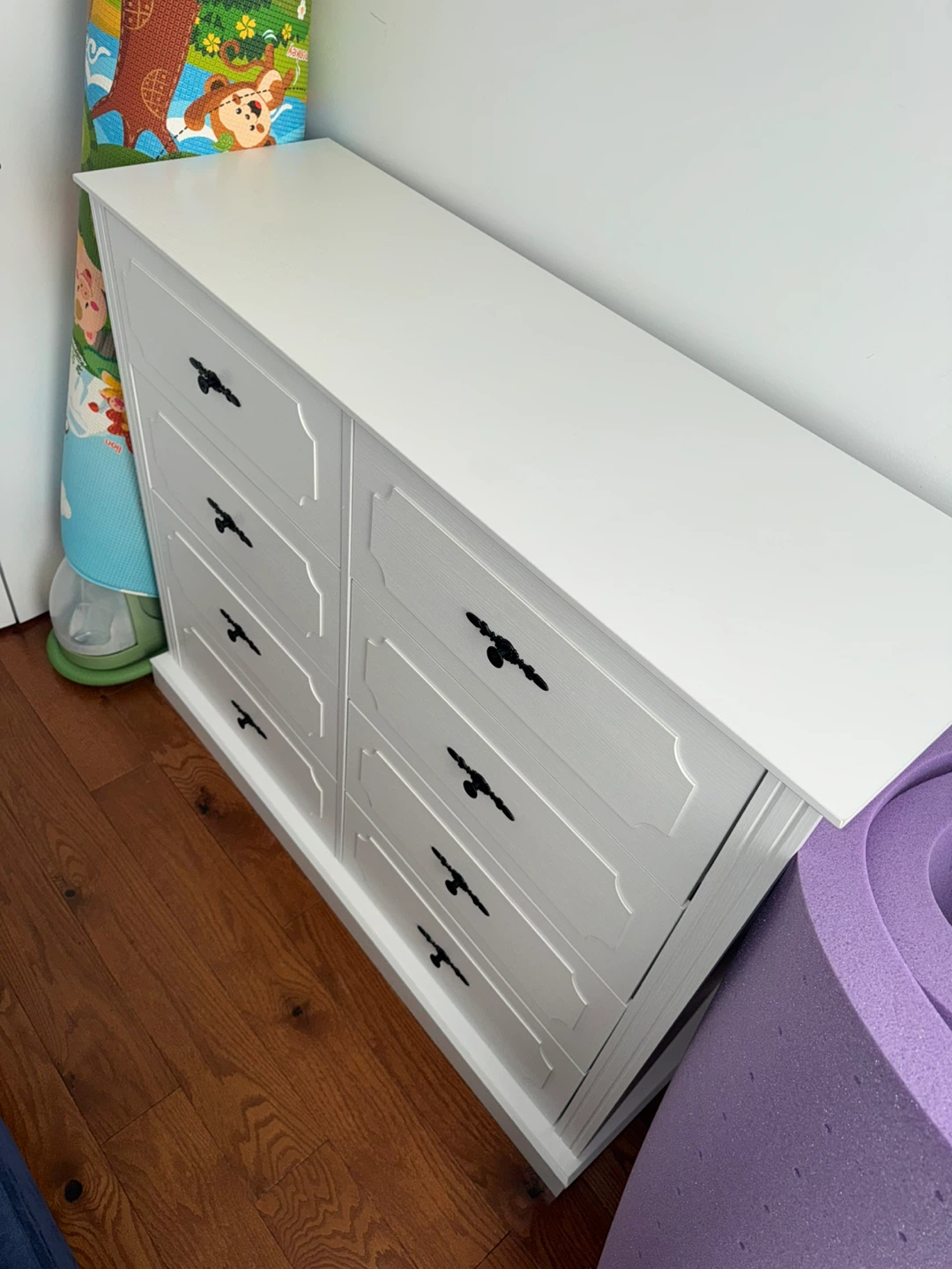 Finetone, White wood 8-Drawer Dresser Chest - photo 2